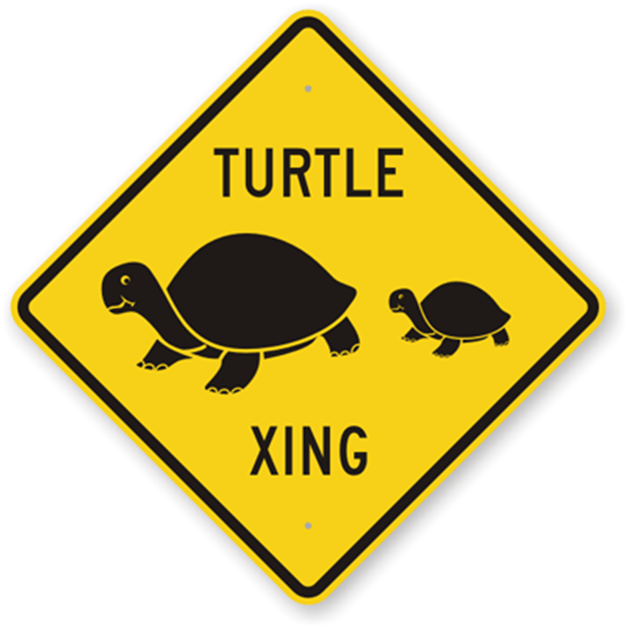 Funny Turtle Xing Sign from RoadTrafficSigns.com