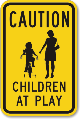 Slow down for children!