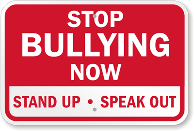 stop bullying sign