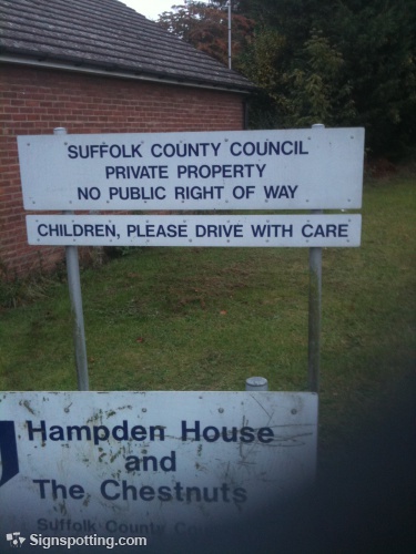 Funny sign: Children, please drive with care