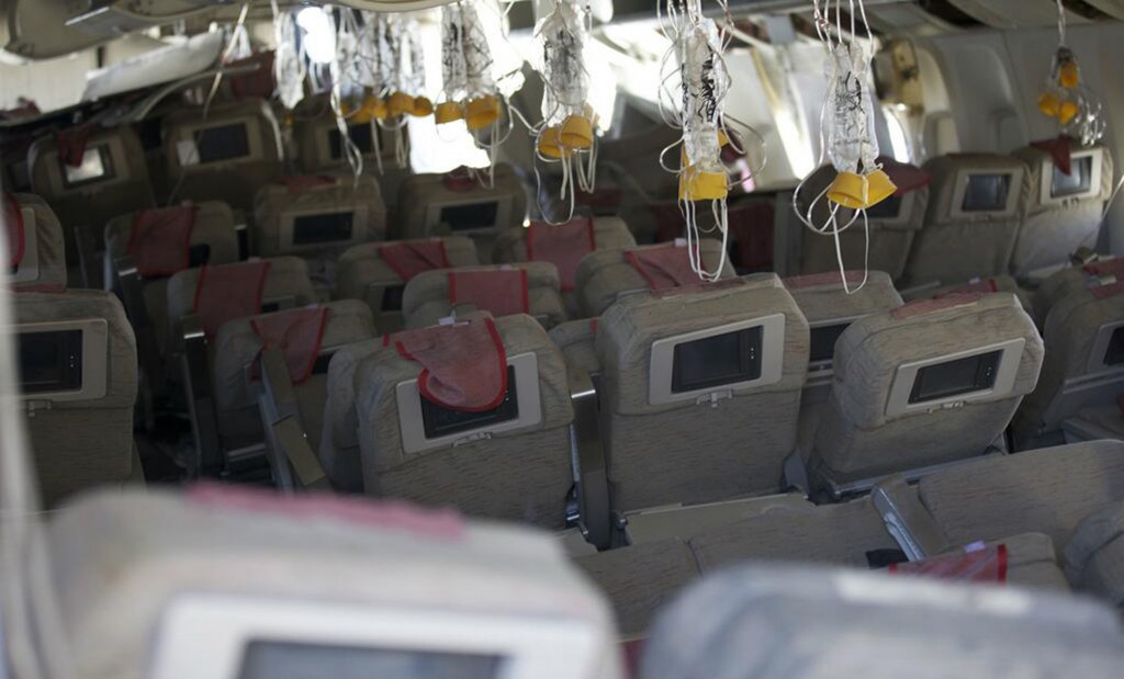 San Francisco Airliner Crash Interior