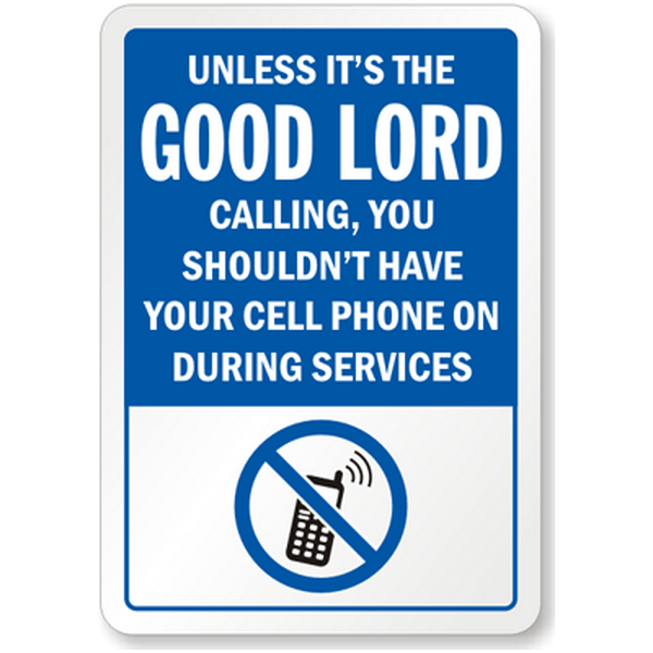 no cell phones in church digital distraction