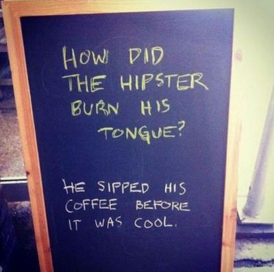 Hipster chalkboard Sidewalk Sign