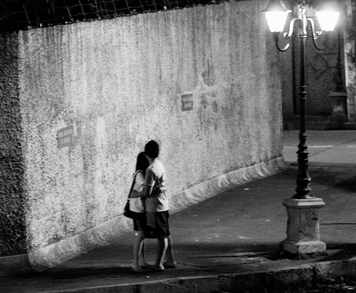 lovers under a streetlight