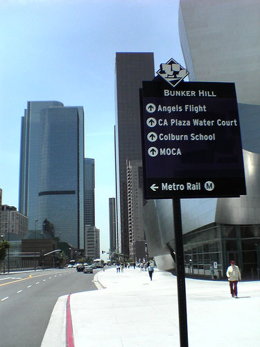 wayfinding sign in Bunker Hill, Boston