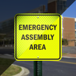 What is an evacuation assembly area?